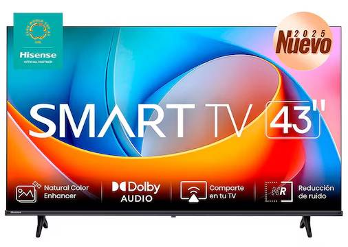 Televisor Hisense 43A4NV - 43 pulgadas, LED FHD, 1920 x 1080 Pixeles, VIDAA SMART TV Televisor Hisense 43A4NV - 43 pulgadas, LED FHD, 1920 x 1080 Pixeles, VIDAA SMART TV